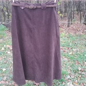 4/$20 Christopher & Banks Brown moleskin skirt!